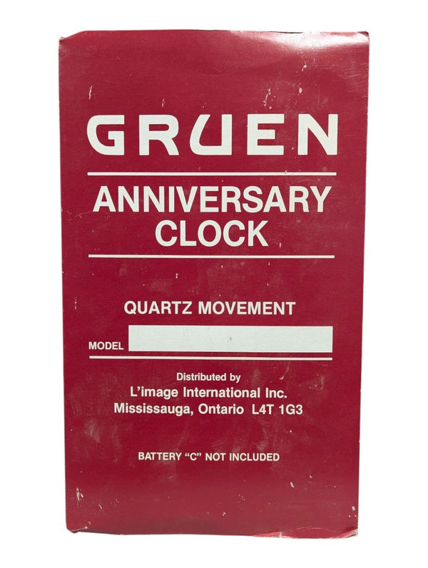 Vintage Gruen Anniversary Clock – Glass Dome Quartz Mantel Clock