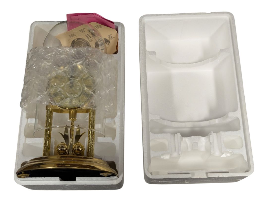 Vintage Gruen Anniversary Clock – Glass Dome Quartz Mantel Clock