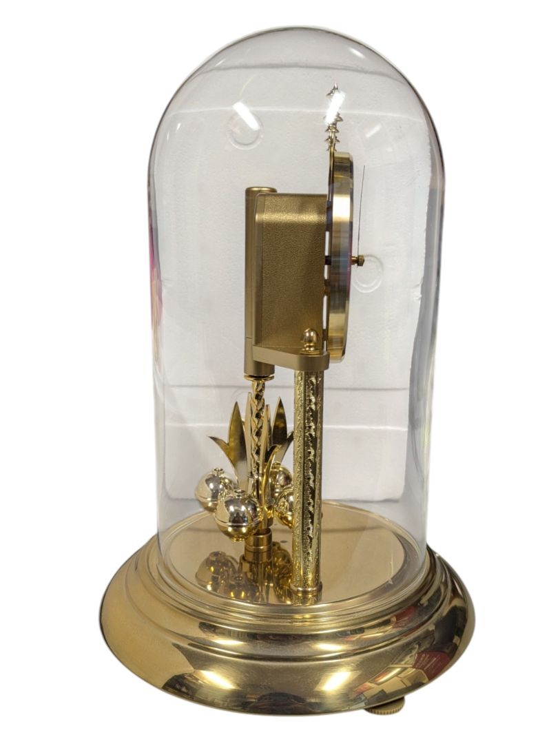 Vintage Gruen Anniversary Clock – Glass Dome Quartz Mantel Clock