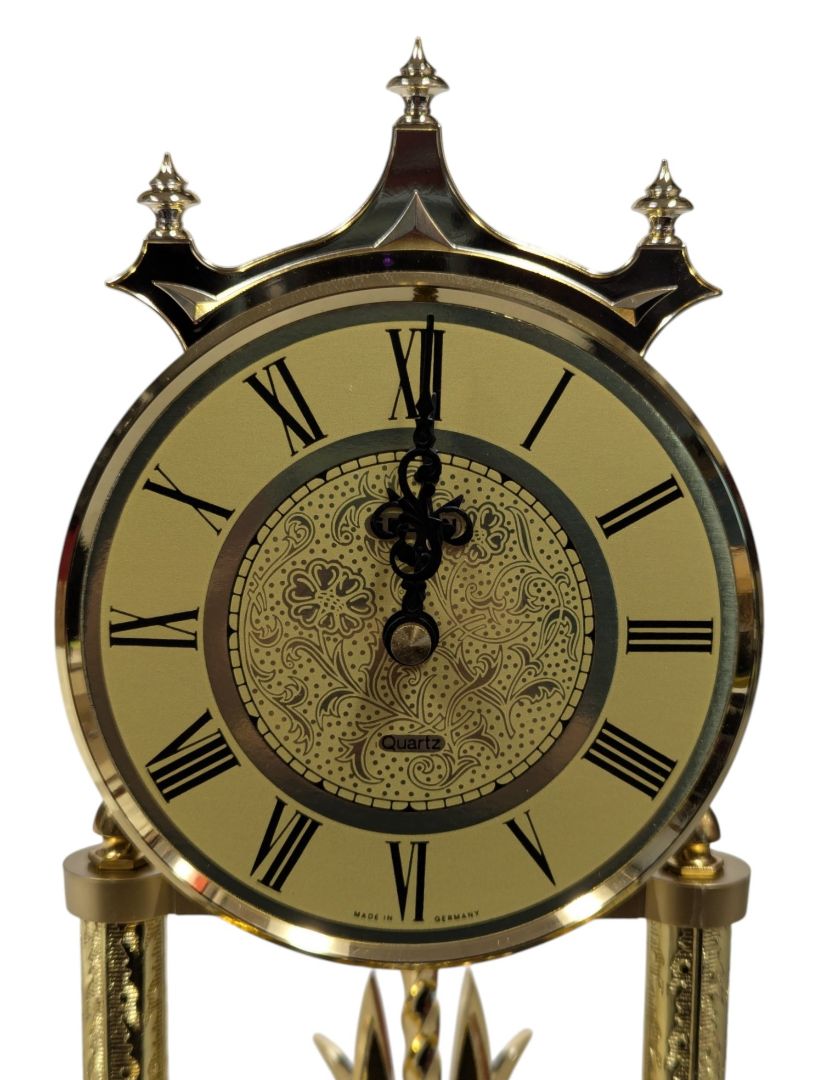 Vintage Gruen Anniversary Clock – Glass Dome Quartz Mantel Clock