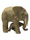 African Elephant & Calf Figurine – Wildlife Sculpture