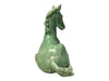 Vintage SylvaC Green Glazed Reclining Horse Figurine