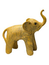 Set of 4 Hand-Carved Wooden Elephant Figurines
