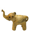 Set of 4 Hand-Carved Wooden Elephant Figurines