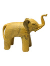 Set of 4 Hand-Carved Wooden Elephant Figurines
