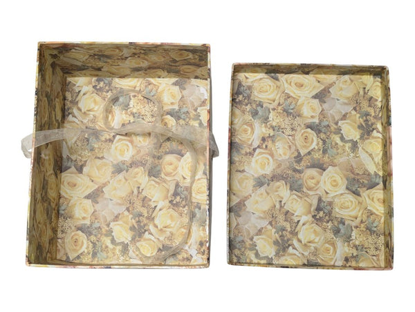 1999 Cherub Angels & Cream Roses Decorative Gift Box