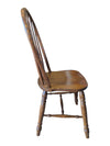 Set of 3 Vintage Oak Windsor Bow-Back Dining Chairs