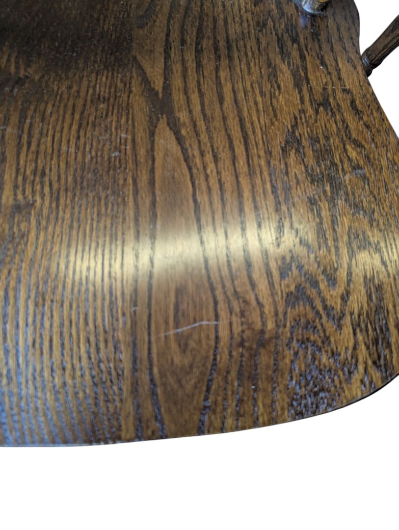 Set of 3 Vintage Oak Windsor Bow-Back Dining Chairs