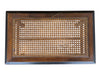 Vintage Wood & Woven Cane Rectangular Accent Table