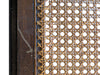 Vintage Wood & Woven Cane Rectangular Accent Table