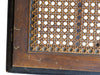 Vintage Wood & Woven Cane Rectangular Accent Table
