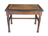 Vintage Wood & Woven Cane Rectangular Accent Table