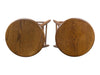 Pair of Vintage Oak Wooden Round Seat Bar Stools