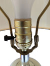 Vintage White Ceramic Table Lamp with Gold Accents