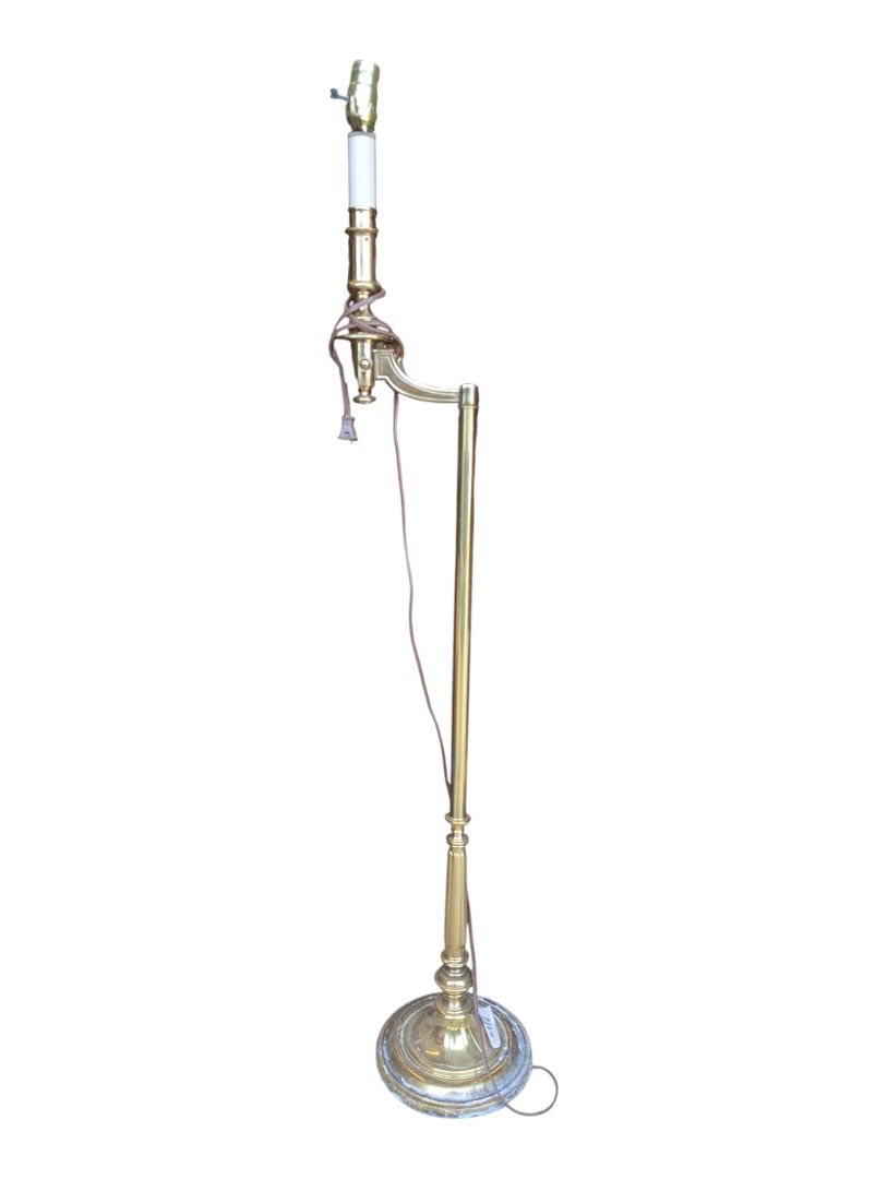 Vintage Stiffel Brass Swing Arm Floor Lamp