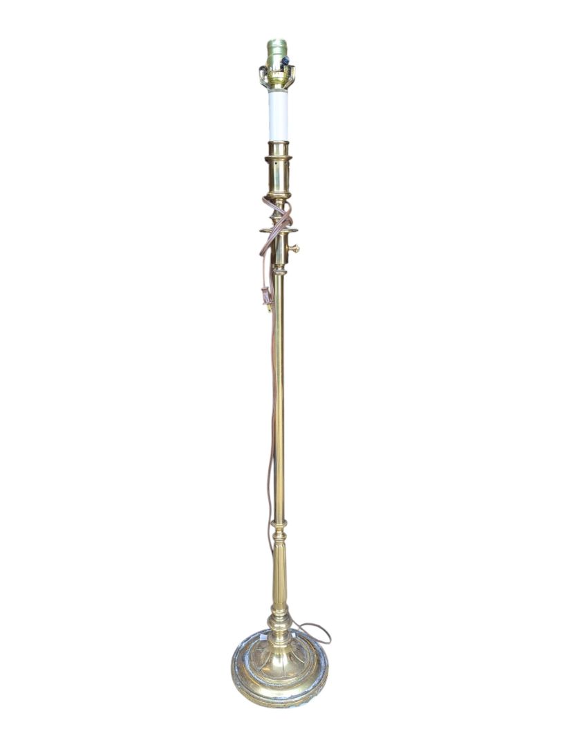 Vintage Stiffel Brass Swing Arm Floor Lamp