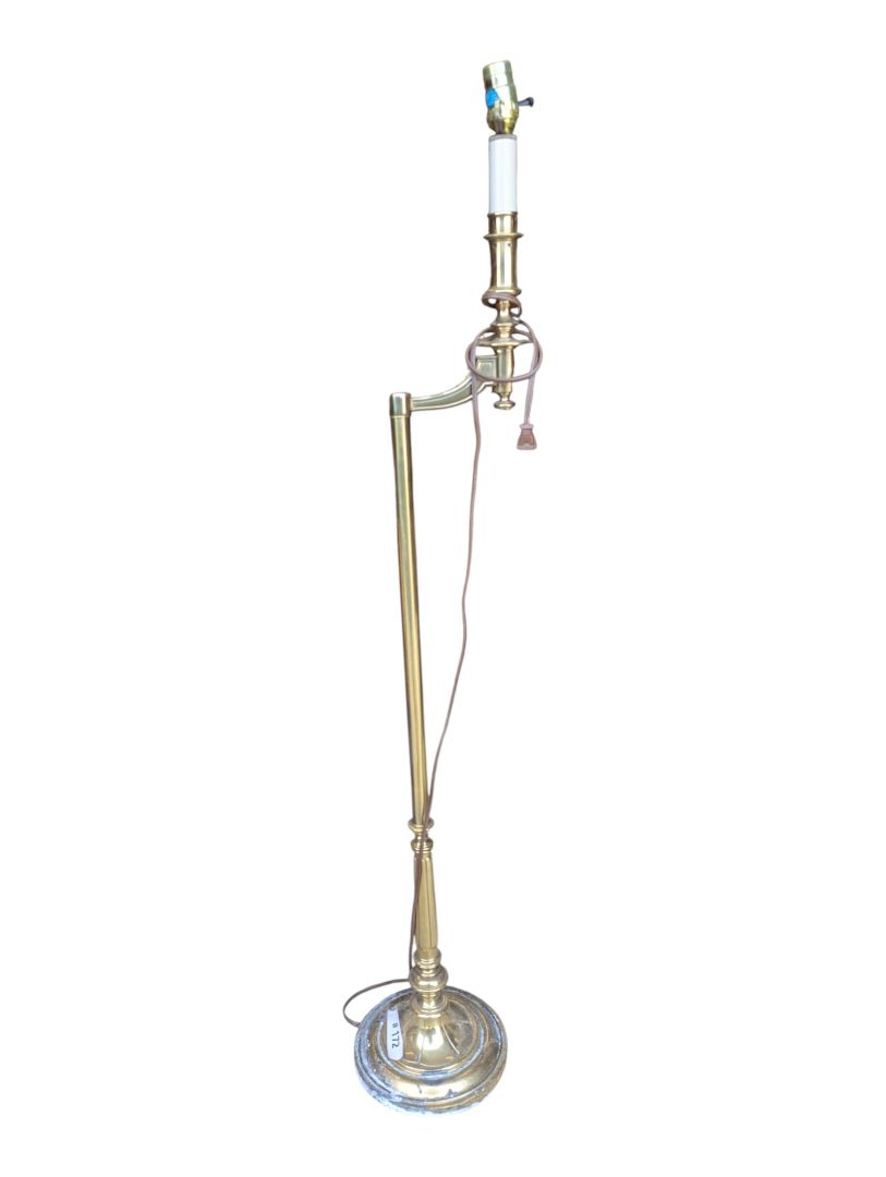 Vintage Stiffel Brass Swing Arm Floor Lamp