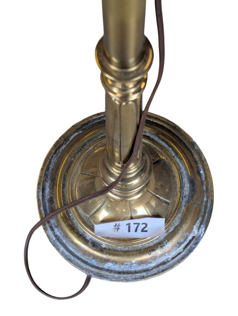 Vintage Stiffel Brass Swing Arm Floor Lamp
