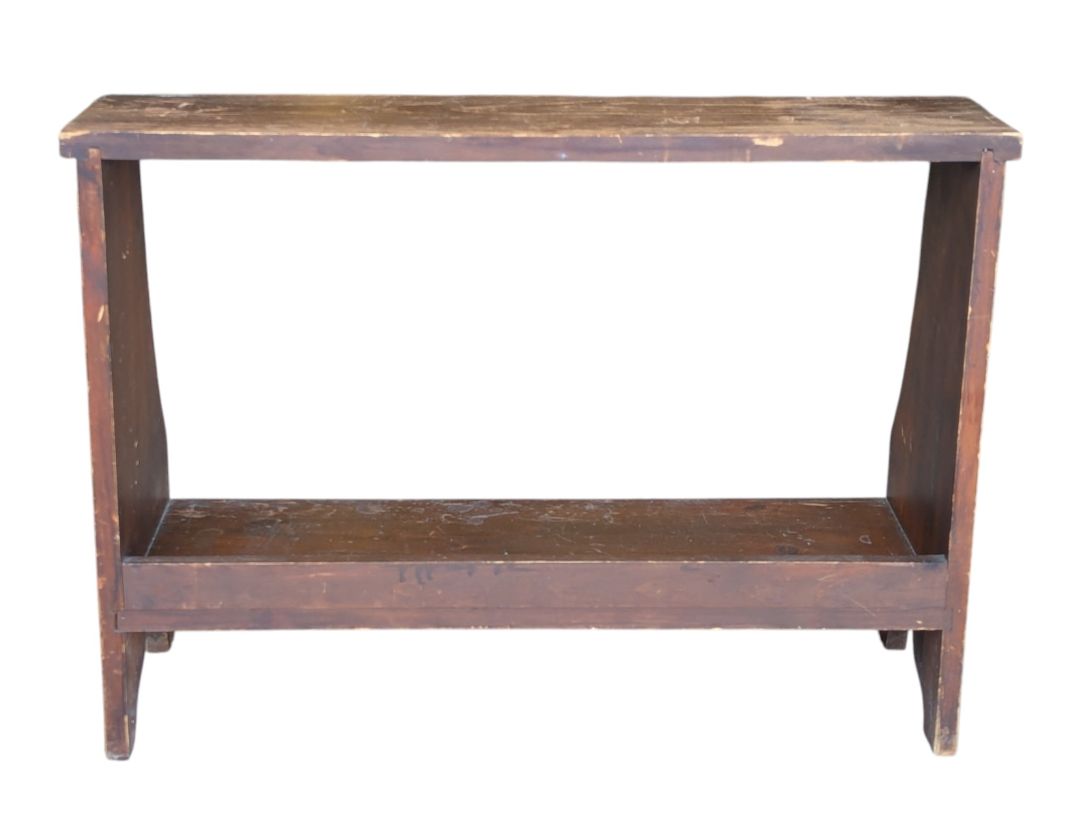 Vintage Rustic Wooden Two-Tier Open Shelf