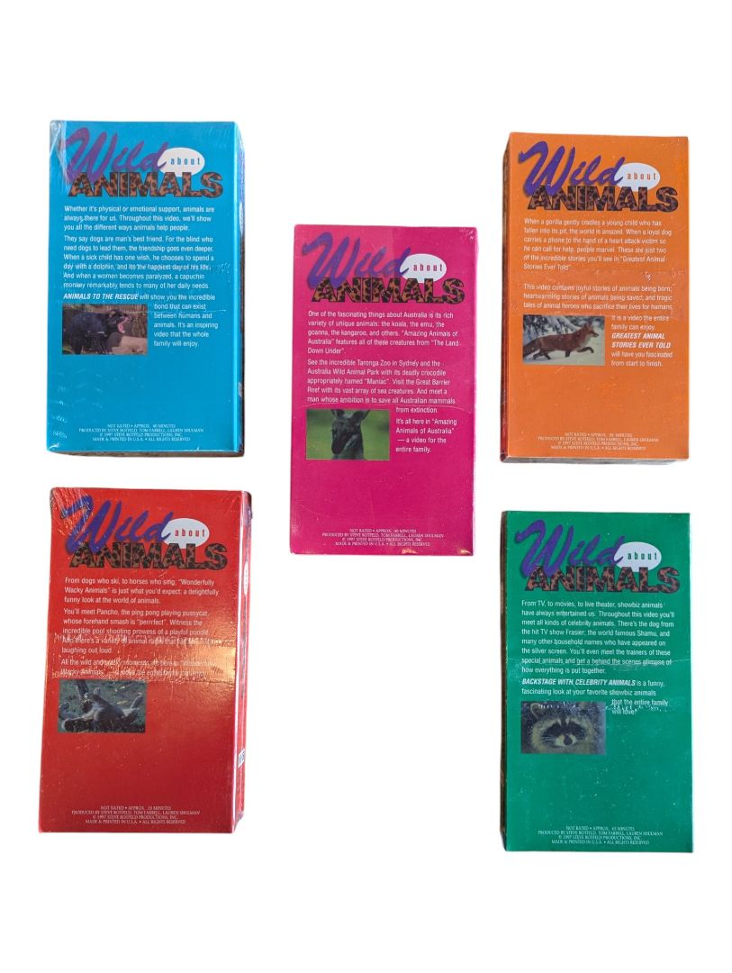 Wild About Animals VHS Documentary Collection – 10 Tapes