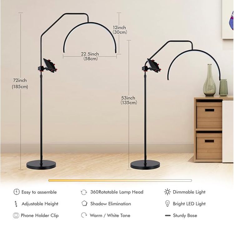 NEW LeeZM Adjustable LED Floor Lamp