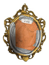 Ornate Vintage Gold Oval Wall Mirror