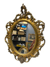 Ornate Vintage Gold Oval Wall Mirror