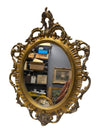 Ornate Vintage Gold Oval Wall Mirror