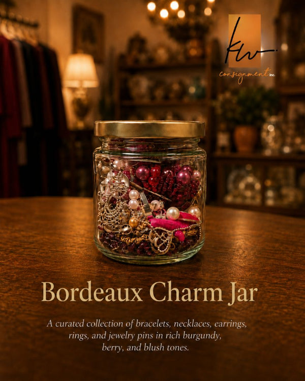 Bordeaux Charm Jar – Assorted Burgundy Costume Jewellery Collection