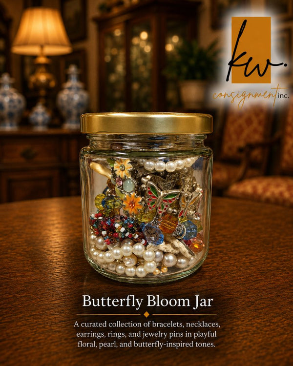 Butterfly Bloom Jar – Assorted Floral and Butterfly Costume Jewellery Collection