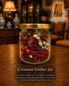 Crimson Ember Jar – Red, Amber & Pearl-Tone Costume Jewellery Collection