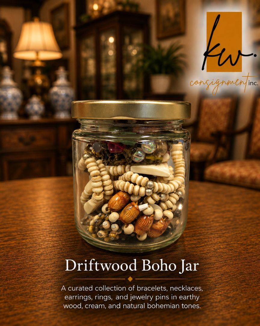 Driftwood Boho Jar – Earth-Tone Costume Jewellery Collection