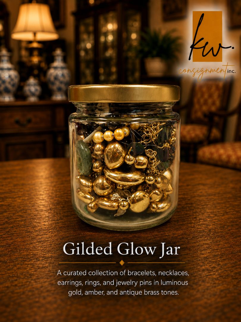 Gilded Glow Curated Costume Jewelry Jar