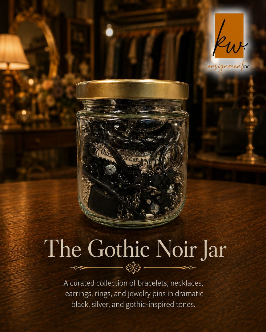 The Gothic Noir Curated Costume Jewelry Jar