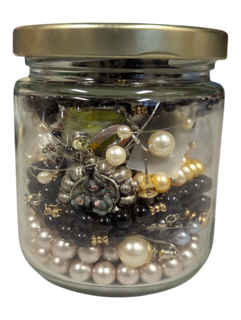Midnight Pearl Curated Costume Jewelry Jar