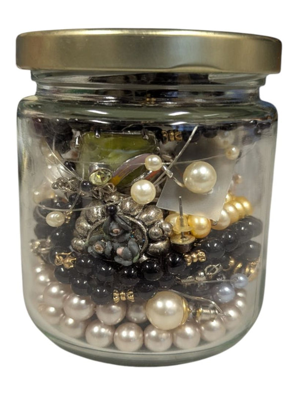 Midnight Pearl Curated Costume Jewelry Jar