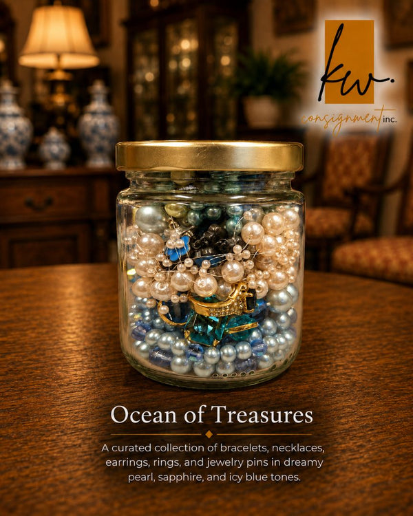 Ocean of Treasures Curated Costume Jewelry Jar