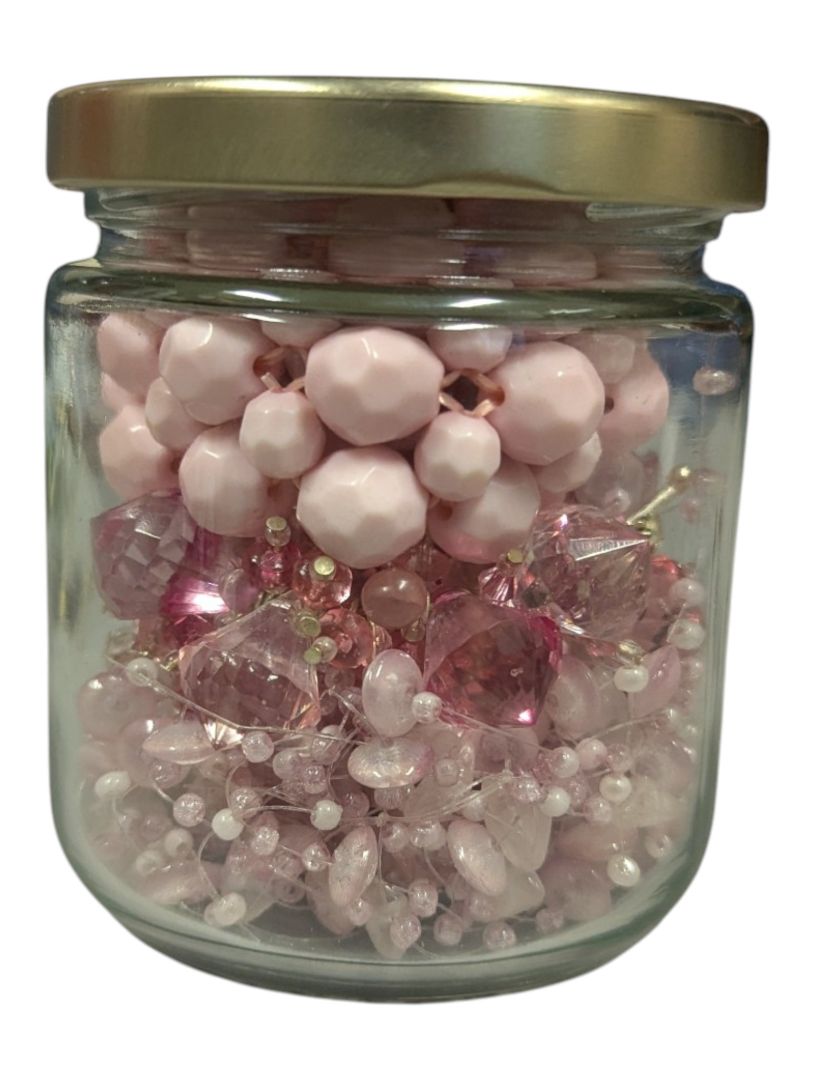 Rose Crystal Curated Costume Jewelry Jar