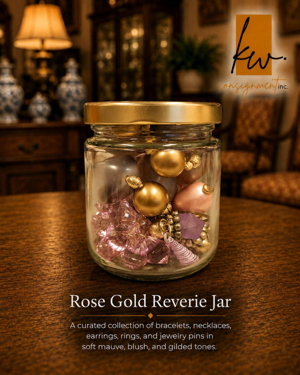 Rose Gold Reverie Curated Costume Jewelry Jar