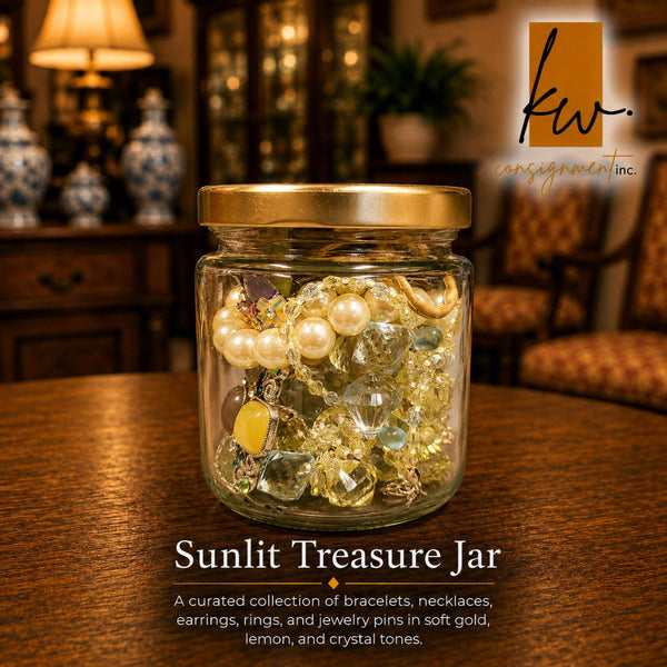 Sunlit Treasure Curated Costume Jewelry Jar