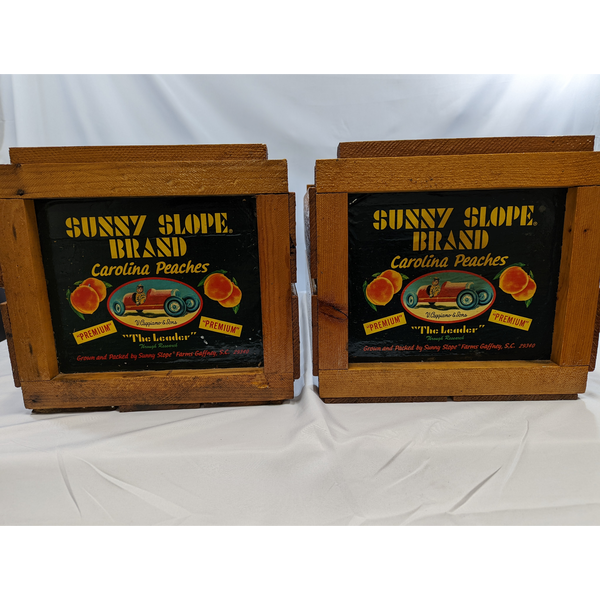Wooden Sunny Slope Carolina Peaches Crates Furniture & Home Decor KW Consignment Inc. 156.94