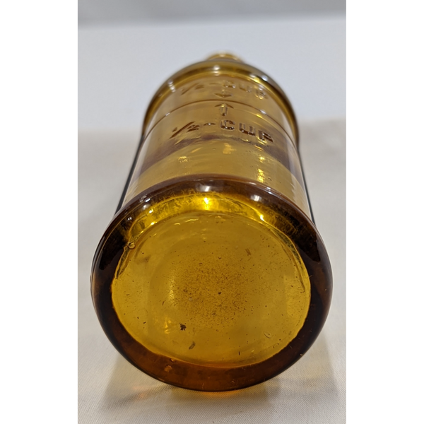 Vintage Amber 1/2 Cup Measuring Bottle Furniture & Home Decor KW Consignment Inc. 22.99