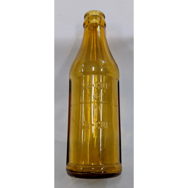 Vintage Amber 1/2 Cup Measuring Bottle Furniture & Home Decor KW Consignment Inc. 22.99