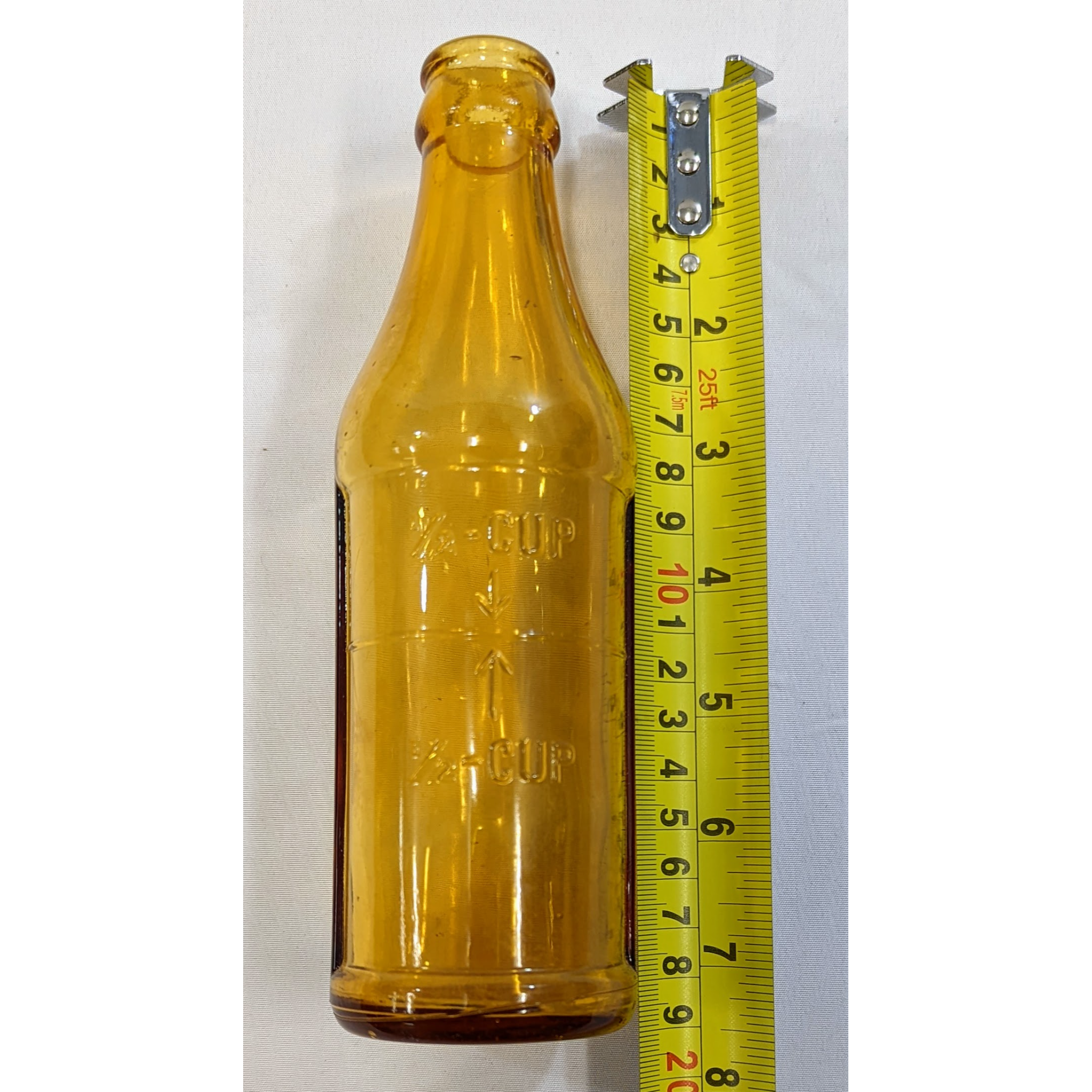 Vintage Amber 1/2 Cup Measuring Bottle Furniture & Home Decor KW Consignment Inc. 22.99