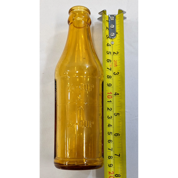 Vintage Amber 1/2 Cup Measuring Bottle Furniture & Home Decor KW Consignment Inc. 22.99