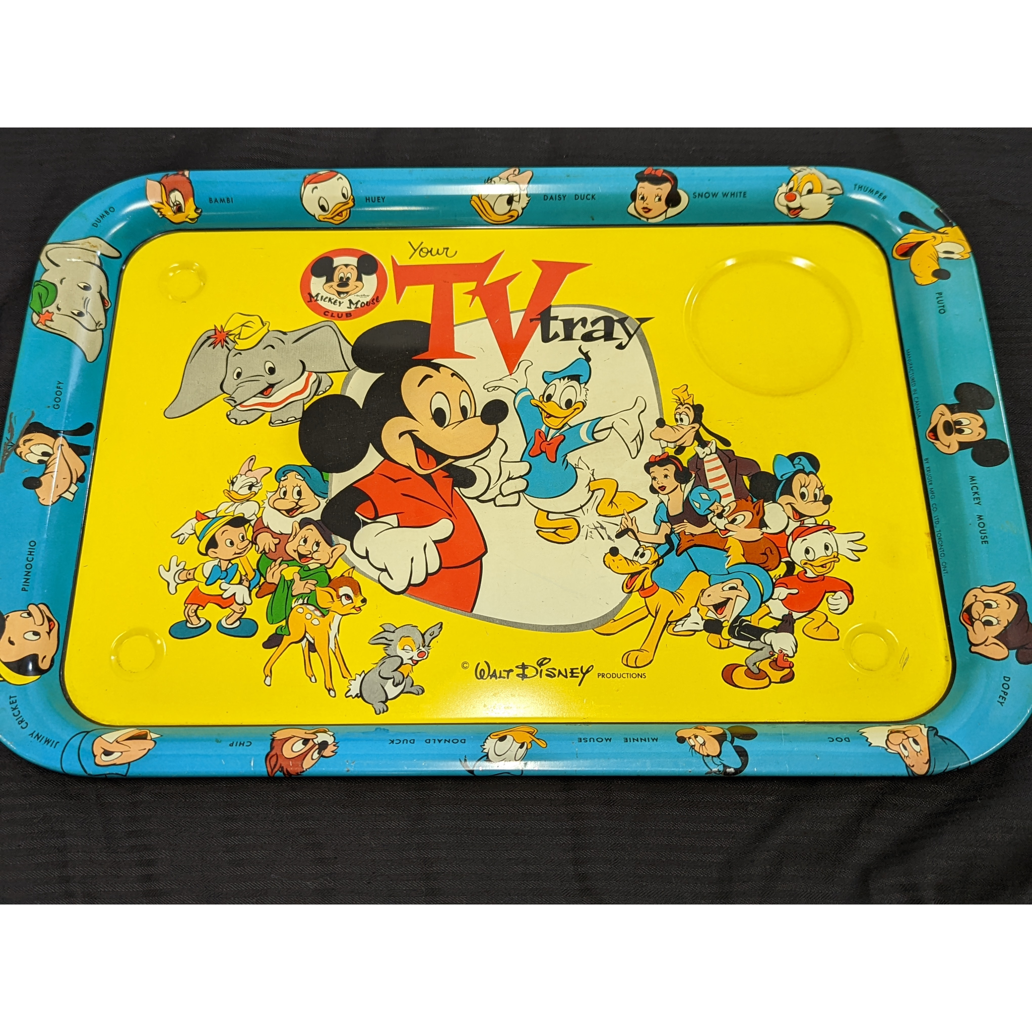 Rare Vintage 1950's Walt Disney TV Tray Furniture & Home Decor KW Consignment Inc. 219.00