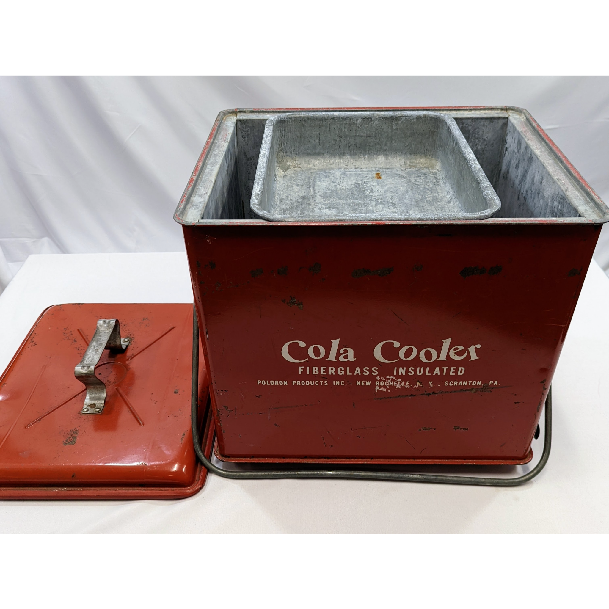 Red Coca-Cola Fiberglass Insulated Cooler Unique Finds KW Consignment Inc. 165.99