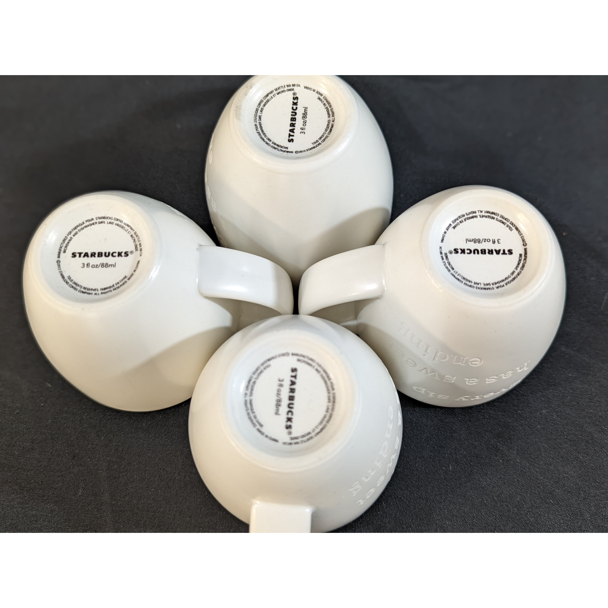 Starbucks Set of 4 Espresso Mugs Furniture & Home Decor KW Consignment Inc. 25.00