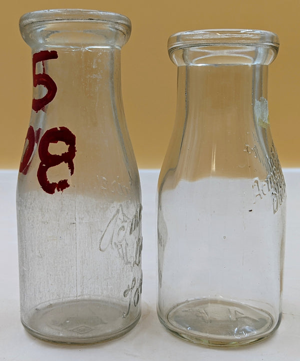 Set of 2 Acme Dairy Bottles Furniture & Home Decor KW Consignment Inc. 15.00