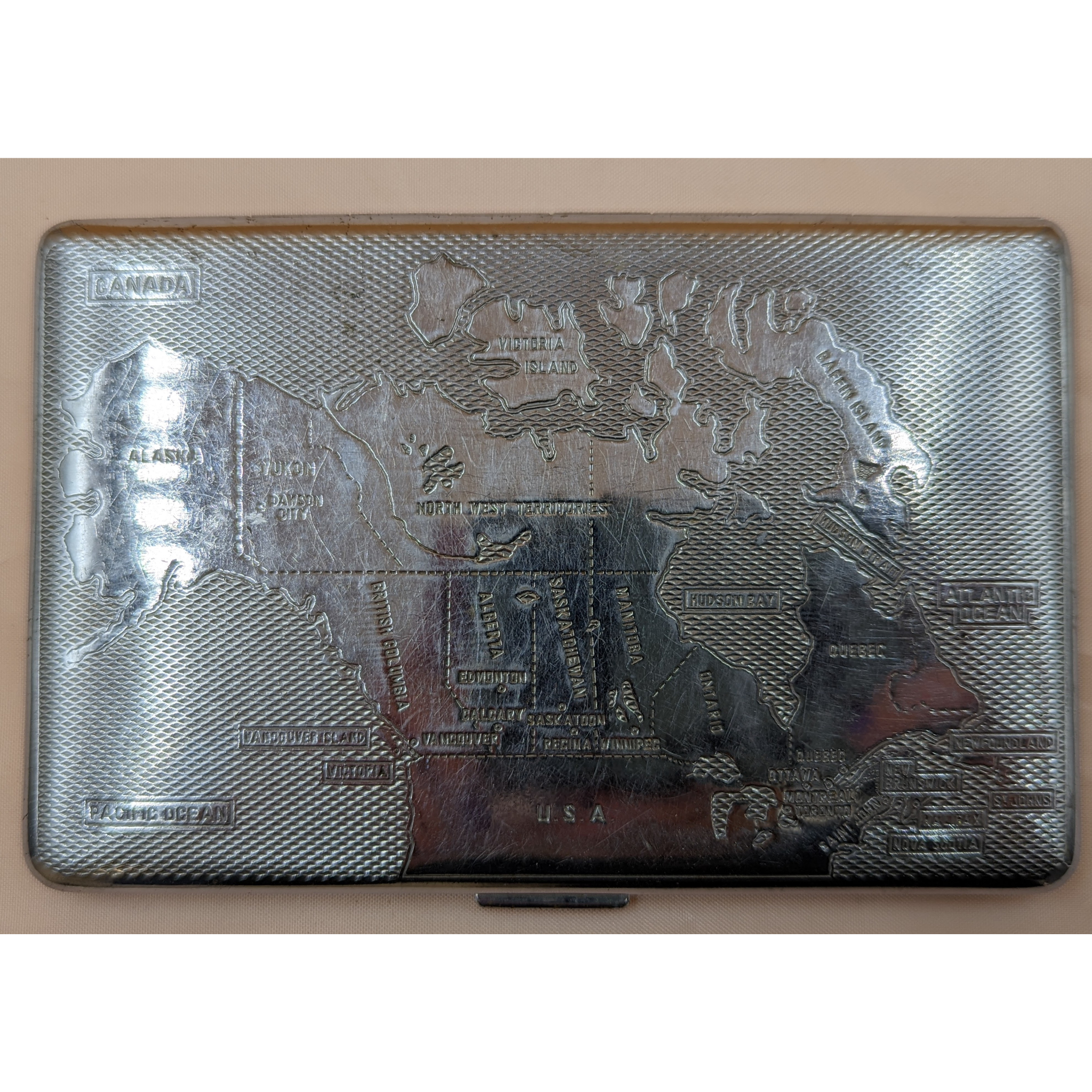 Vintage Cigarette Case with Map of Canada Furniture & Home Decor KW Consignment Inc. 125.00